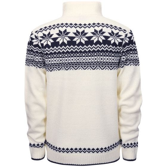Brandit Cardigan Norweger Pullover - Weiß