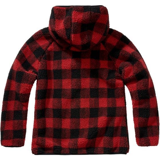 Brandit Damen Teddyfleece Jacke - Schwarz Rot