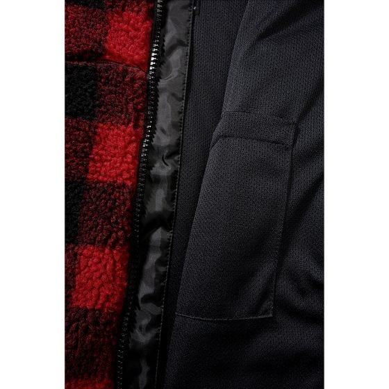 Brandit Damen Teddyfleece Jacke - Schwarz Rot