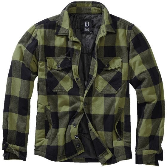 Brandit Lumber Jacke - Schwarz/Olivgrün