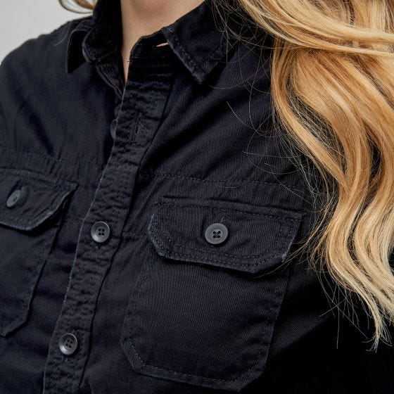 Brandit Damen Jahrgang Langarmshirt - Schwarz