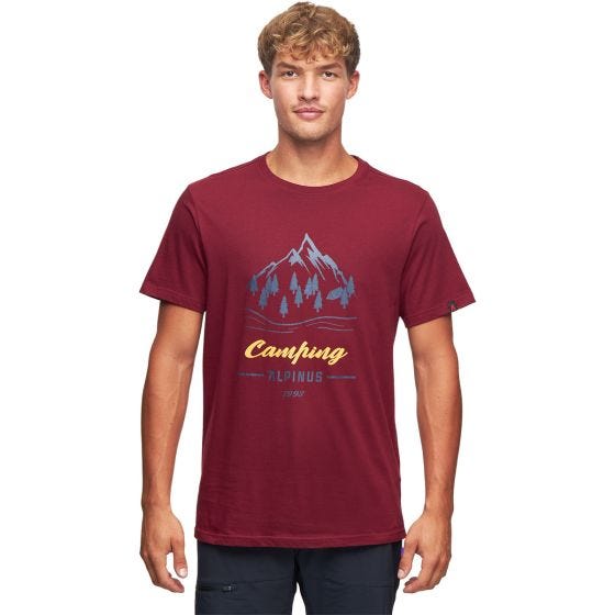 Alpinus Active Herren Polaris II T-Shirt - Burgunderrot