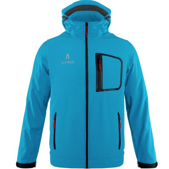 Alpinus City Herren Stenshuvud Softshell-Jacke - Blau