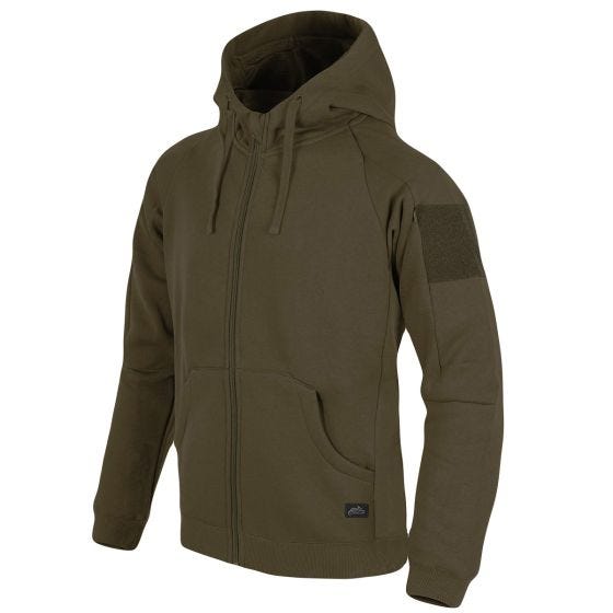 Helikon Urban Tactical Lite Kapuzenpullover mit durchgehendem Reißverschluss - Grün
