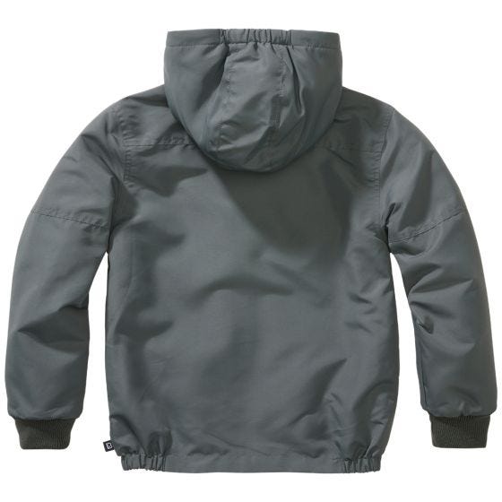 Brandit Kinder Windbreaker Front Zip Jacke - Anthrazit