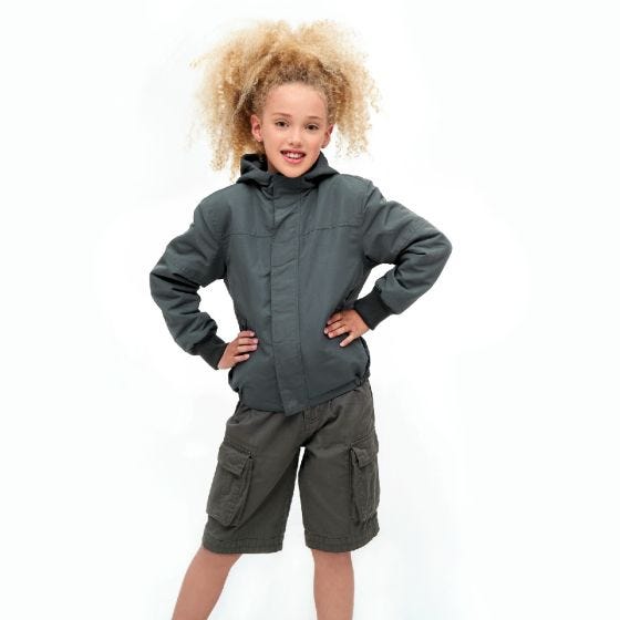 Brandit Kinder Windbreaker Front Zip Jacke - Anthrazit