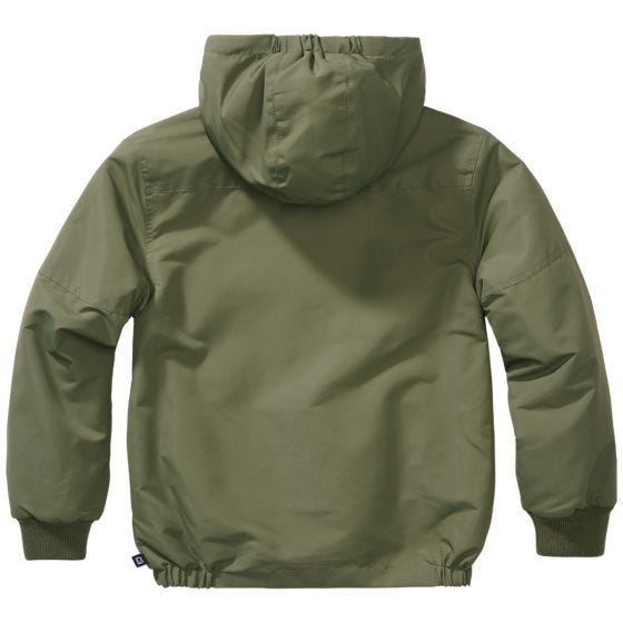 Brandit Kinder Windbreaker Front Zip Jacke - Olivgrün