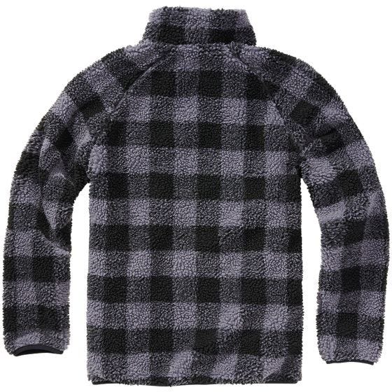 Brandit Teddyfleece Troyer Jacke - Schwarz/Grau