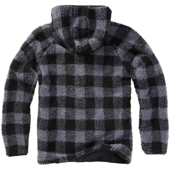 Brandit Teddyfleece Worker Jacke - Schwarz/Grau