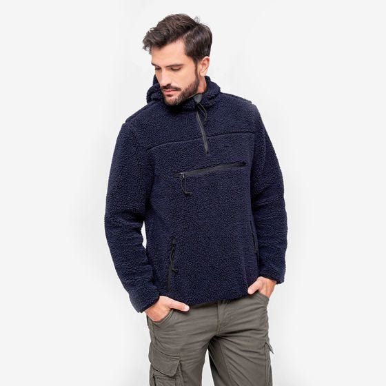 Brandit Teddyfleece Worker Pullover - Navy
