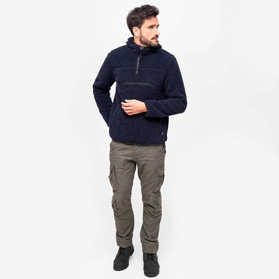 Brandit Teddyfleece Worker Pullover - Navy