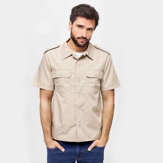 Brandit US Ripstop Kurzarmhemd - Beige