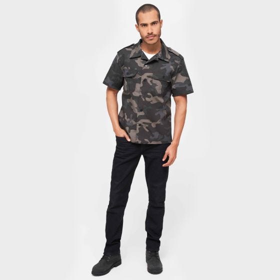 Brandit US Ripstop Kurzarmhemd - Dark Camo