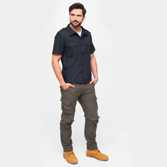 Brandit US Ripstop Kurzarmhemd - Navy