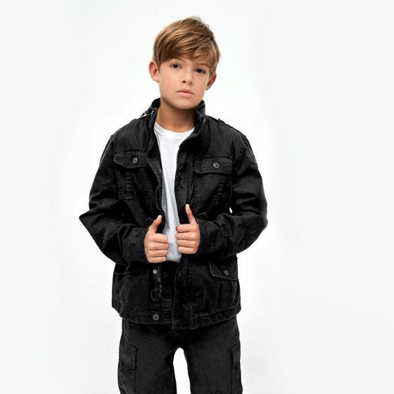 Brandit Kinder Britannia Jacke - Schwarz