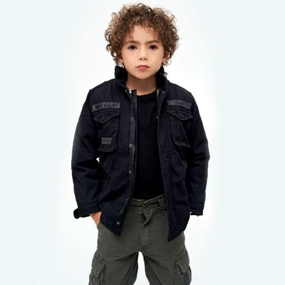 Brandit Kinder M-65 Giant Jacke - Schwarz