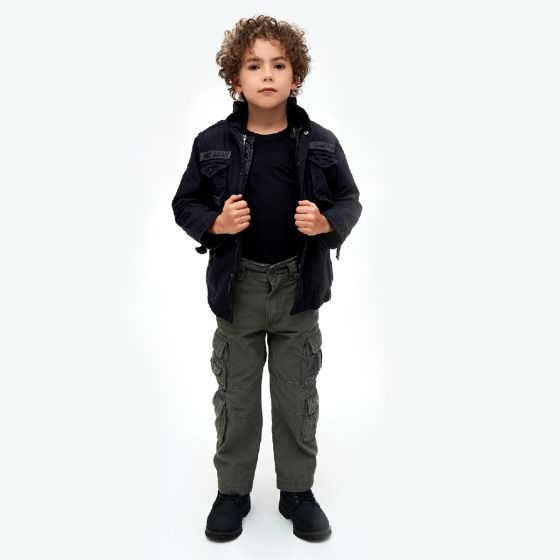 Brandit Kinder M-65 Giant Jacke - Schwarz