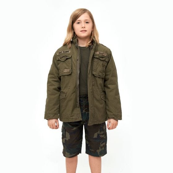 Brandit Kinder M-65 Giant Jacke - Olivgrün