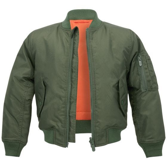 Brandit Kinder MA1 Jacke - Olivgrün