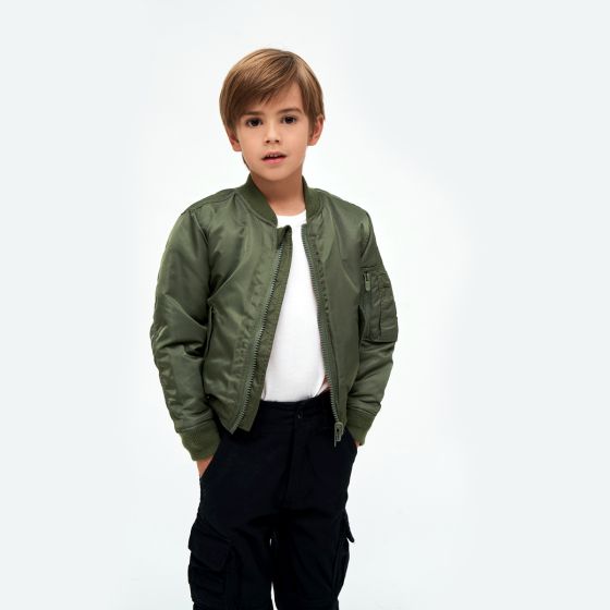 Brandit Kinder MA1 Jacke - Olivgrün