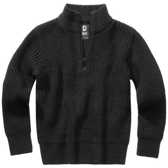 Brandit Kinder Marine Troyer Pullover - Schwarz