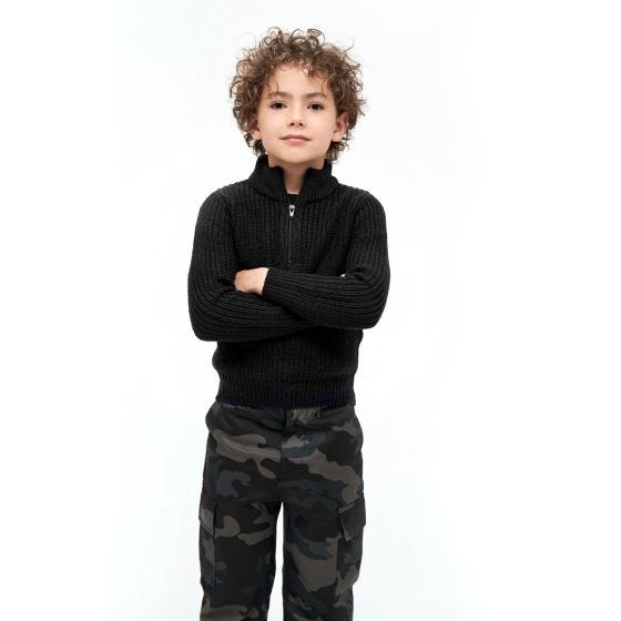 Brandit Kinder Marine Troyer Pullover - Schwarz
