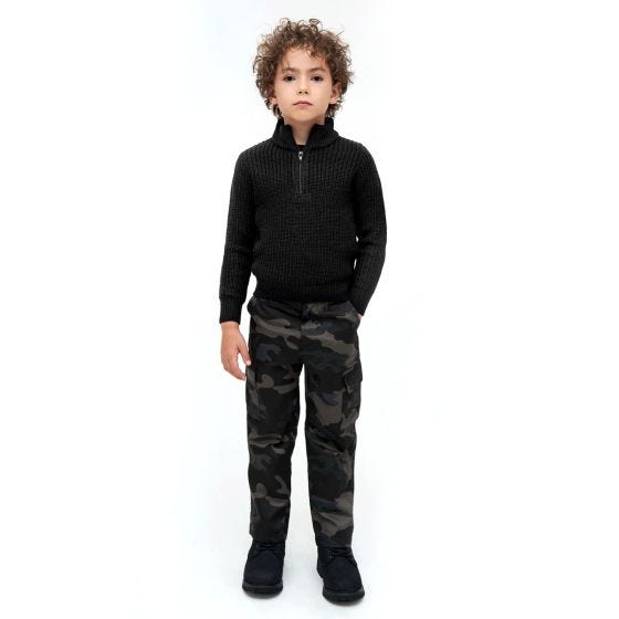 Brandit Kinder Marine Troyer Pullover - Schwarz