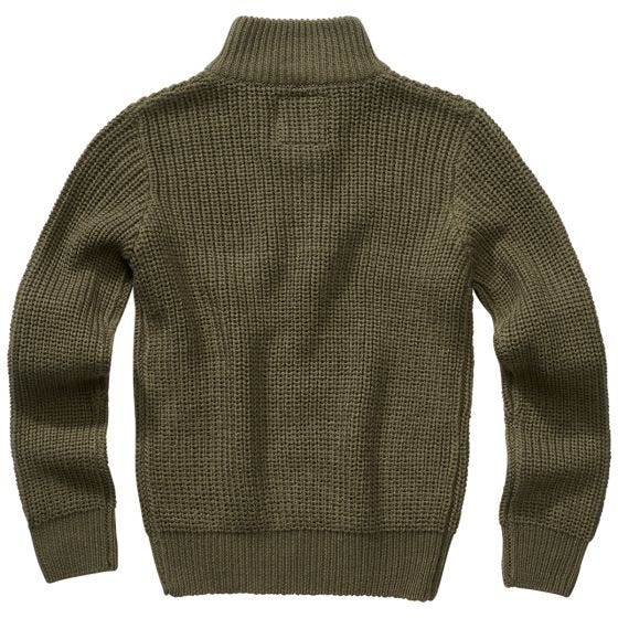 Brandit Kinder Marine Troyer Pullover - Olivgrün