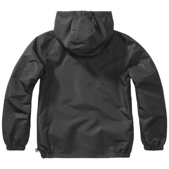 Brandit Kinder Summer Windbreaker Front Zip Jacke - Schwarz