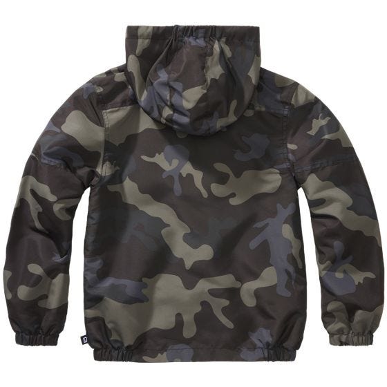 Brandit Kinder Summer Windbreaker Front Zip Jacke - Dark Camo