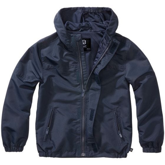 Brandit Kinder Summer Windbreaker Front Zip Jacke - Navy