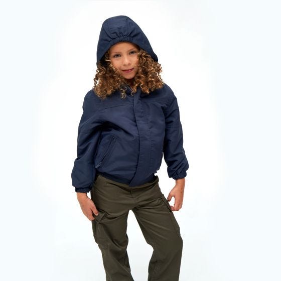 Brandit Kinder Summer Windbreaker Front Zip Jacke - Navy