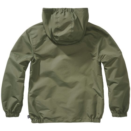 Brandit Kinder Summer Windbreaker Front Zip Jacke - Olivgrün