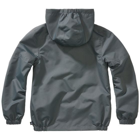 Brandit Kinder Summer Windbreaker Front Zip Jacke - Anthrazit