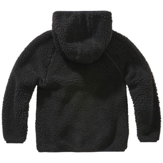 Brandit Kinder Teddyfleece Kapuzenjacke - Schwarz
