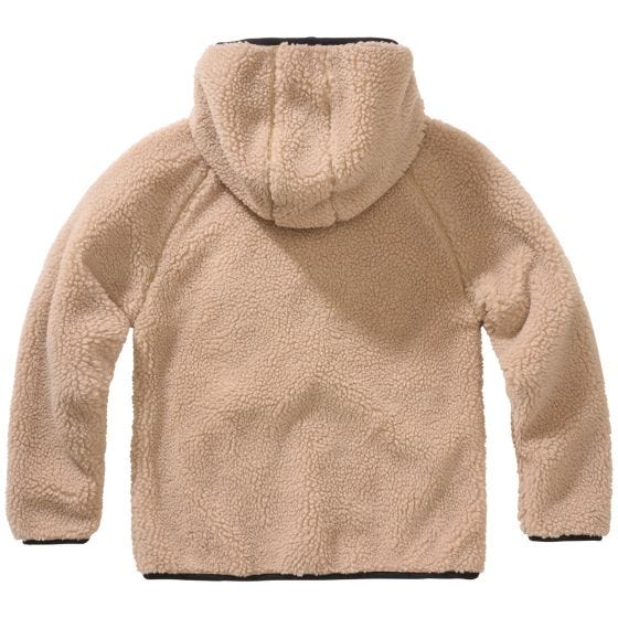 Brandit Kinder Teddyfleece Kapuzenjacke - Camel