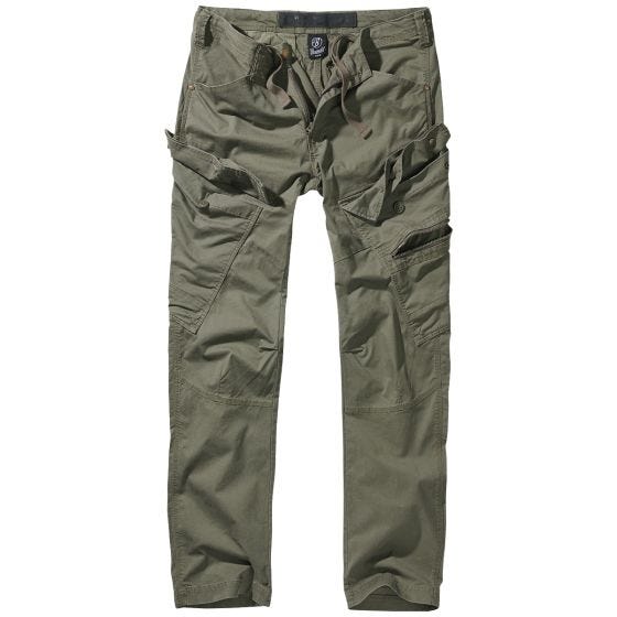 Brandit Adven Hose in Slim-Fit-Passform Olivgrün