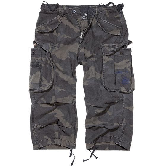 Brandit Industry Vintage Shorts mit 3/4-Bein Dark Camo