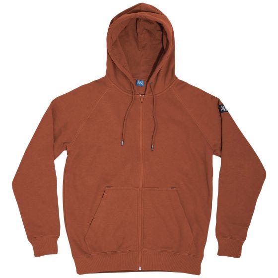 CLOMOD "Blank" Sweater mit durchgehendem Reißverschluss - Maroon Red
