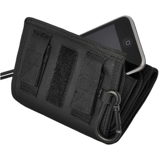 Civilian iWallet 2-in-1 Brieftasche und Handytasche Schwarz