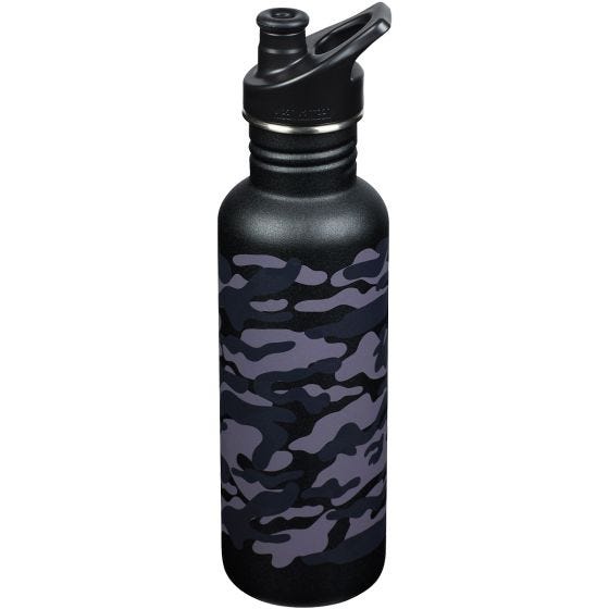 Klean Kanteen Classic 800 ml Trinkflasche mit Sport Cap - Black Camo