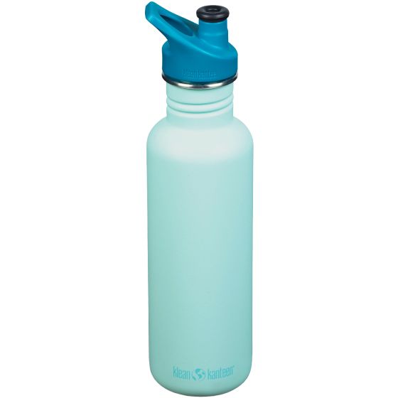 Klean Kanteen Classic 800 ml Trinkflasche mit Sport Cap - Blue Tint