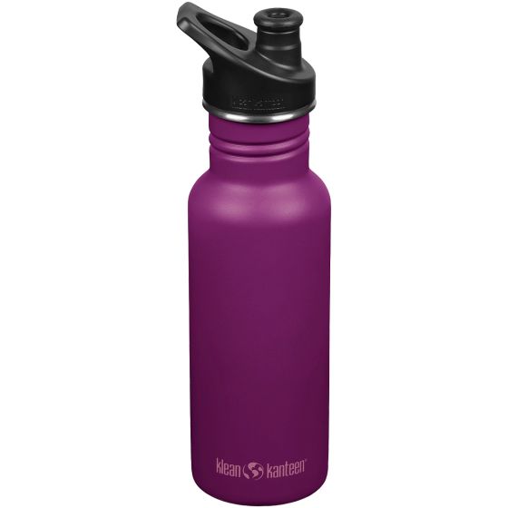 Klean Kanteen Classic 532 ml Trinkflasche mit Sport Cap - Purple Potion
