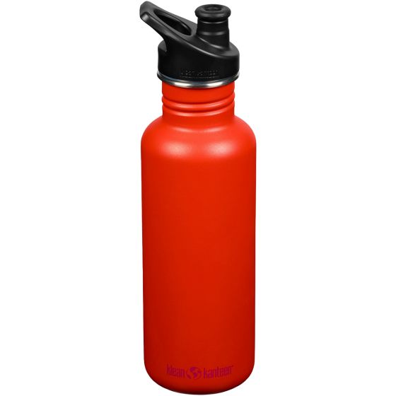 Klean Kanteen Classic 800 ml Trinkflasche mit Sport Cap - Tiger Lilly