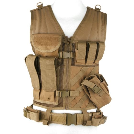 Condor Crossdraw Einsatzweste Coyote Brown