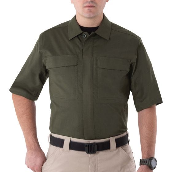 First Tactical V2 Herren BDU-Hemd kurzärmelig OD Green