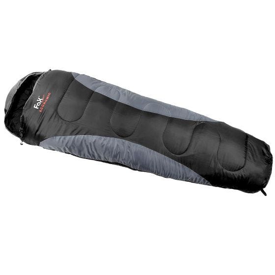 Fox Outdoor Economic Mummy Schlafsack - Schwarz/Grau