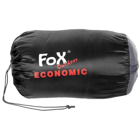 Fox Outdoor Economic Mummy Schlafsack - Schwarz/Grau