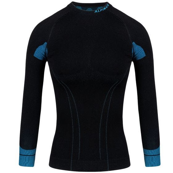 Alpinus Active Longsleeve Base-Layer-Oberteil - Schwarz/Blau