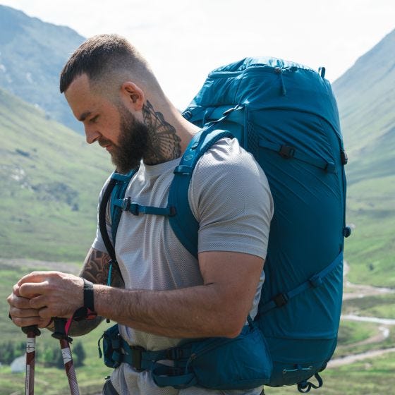 Highlander Herren Ben Nevis Rucksack 52 L - Grau